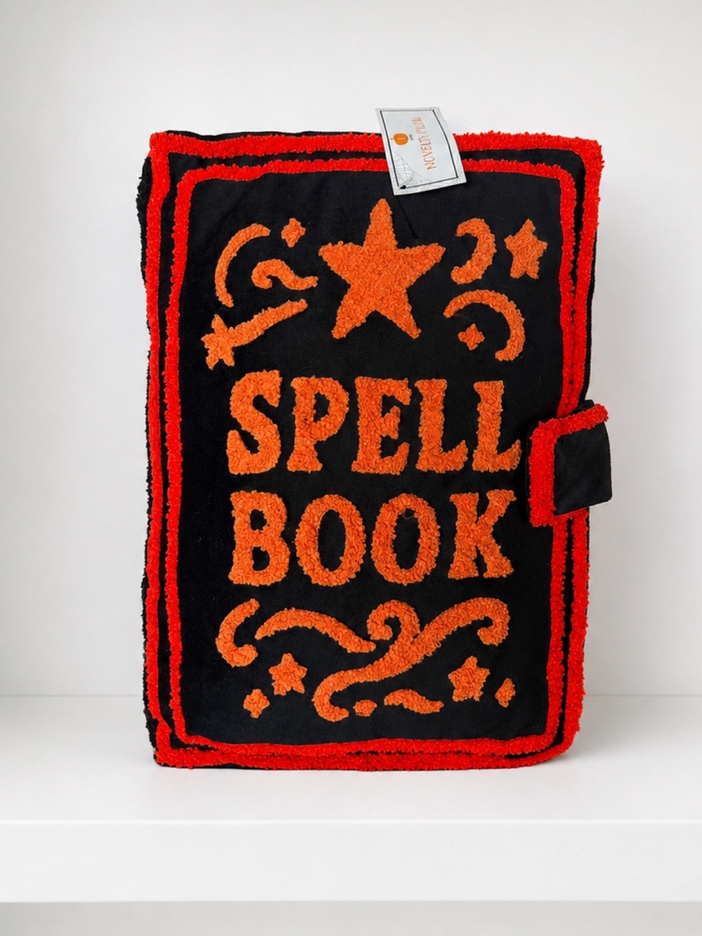 Target Spell Book Decorative Pillow in Black and Orange
